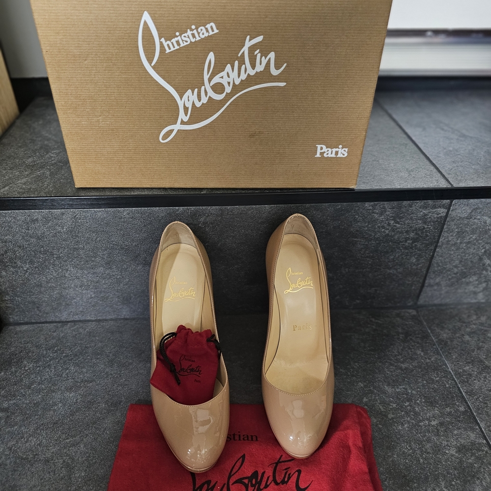 Christian Louboutin Nude Patent Leather Heels